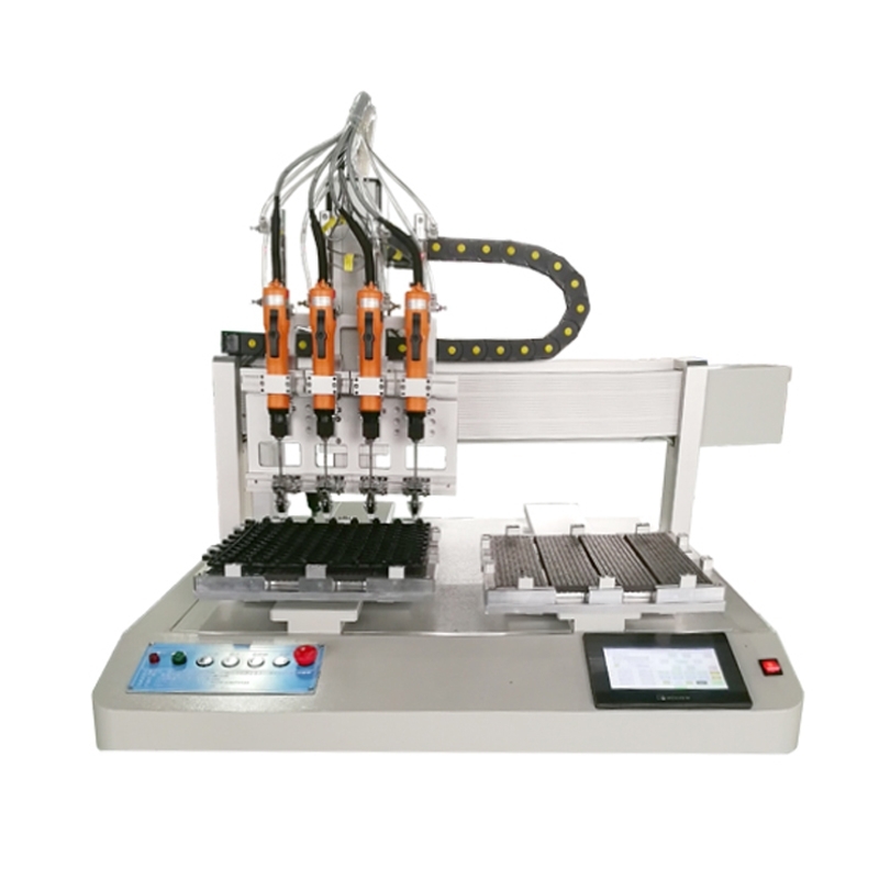 吹氣式全自動(dòng)鎖螺絲機(jī)多電批雙平臺(tái)線路板螺絲機(jī)